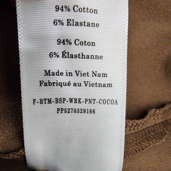 Everlane Womens Bi-Stretch Work Pant Size 6 Mid Rise Slim Side Zip Cocoa Stretch - Picture 11 of 12